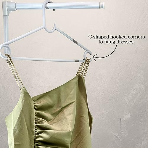 Mahaware Sturdy Polypropylene Hanger, Pack of 6, Blue l Cloth Hanger l Dress Hangers l Hanger for Clothes Hanging